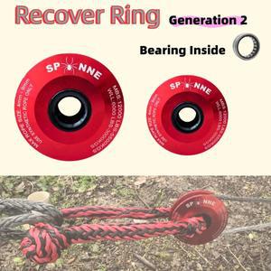 오프로드용 소프트 샤클과 합성 윈치 견인 로프가 있는 내부 베어링이   알루미늄 합금 복구 링