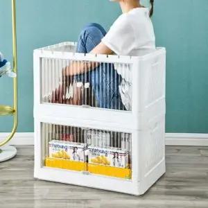 양문형 리빙박스 대형_옷정리함 이동식 펜트리 수납함