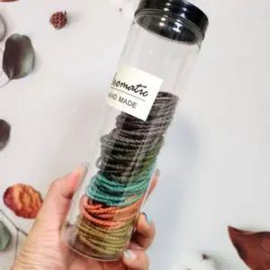 일체형머리줄 숱많은헤어끈 대용량 고탄력 머리끈 100P 컬러