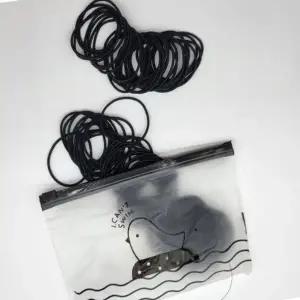 데일리머리끈 심플헤어밴드 대용량 포니테일 무매듭 헤어밴드 검정