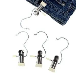 집게걸이 외집게 스카프 스텐 옷가게옷걸이 클립 외집게 크림색