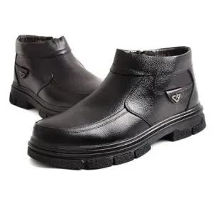 방한운동화 남성 가죽 방한화 신사화 정장구두 안감 퍼 방한부츠