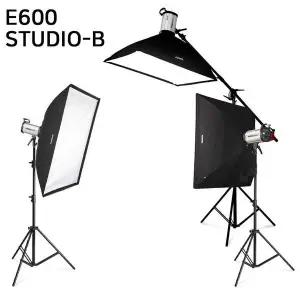 [셀러에이드]포멕스 사진조명 스튜디오 촬영 세트 (E600 STUDIO-B) 의류 패션 인물