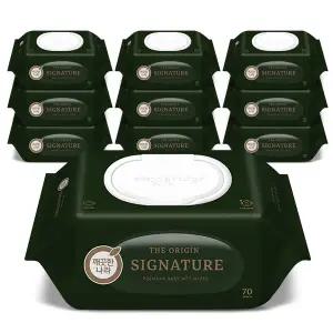 [온누리상품] 깨끗한나라 디 오리진 시그니처 물티슈 캡 70매 x 10입