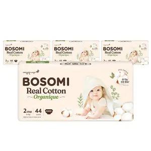 [온누리상품] 보솜이 리얼코튼 오가니크 밴드 소형 44매 x 4팩