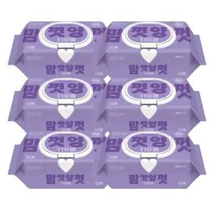 [온누리상품] 코디 맘껏양껏 물티슈 캡형 110매 6개