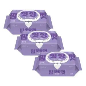 [온누리상품] 코디 맘껏양껏 물티슈 캡형 110매 3개