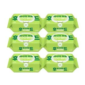 [온누리상품] 코디 후레시아 마일드 물티슈 캡형 100매 6개