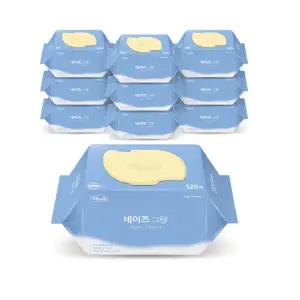 /유해성분불검출/잘풀리는집 네이즈 그랑 물티슈 120매 10개