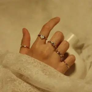 [셀러에이드]크라운 하트 링 반지세트 5pcs 패션링 유니크링