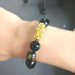 12mm 흑요석 비휴 팔찌 남성용 패션 풍수 소품