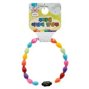 어린이 팔찌 염주 돼지 불교 무지개 자개 띠