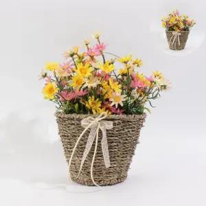 조화인테리어소품 마가렛조화 바구니 화동 벽걸이 장식