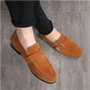 스웨이드 정장 로퍼 구두 남성 캐주얼 신사화