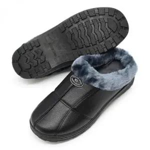 겨울 남자 슬리퍼 사무실 방수 퍼 남성슬리퍼