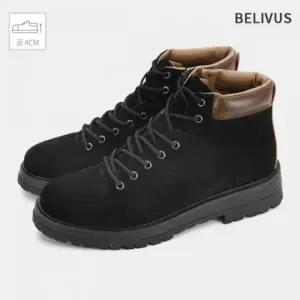 스웨이드 남성 부츠 미들 워커 캐주얼 키높이