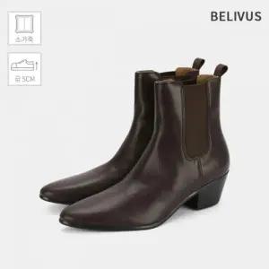 빌리버스 남자 소가죽 슬립온 첼시부츠 키높이