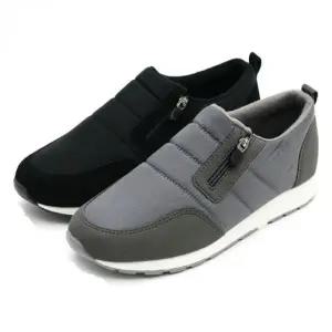 남성 방한화 겨울 패딩신발 슬립온 퀼팅 보온화