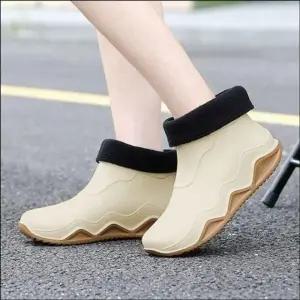 남녀공용 기모안감 겨울 레인부츠 방한 단목장화