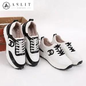 [애슬릿] 여성 러닝화 키높이 소 가죽 운동화 발 편한 4.5cm