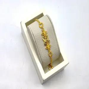 24K 순금 2돈 나비 디자인 데일리 팔찌(18K 연결고리 장식)