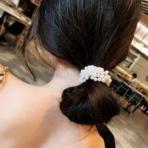 [셀러에이드]진주 곱창 밴드 머리묶기 로프 여성 머리끈