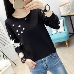 여성 별자수 봄가을 티셔츠 긴팔 라운드티 루즈핏 76