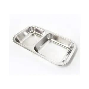 ( )루미나D 스텐 캠핑접시 간식접식 직사각형2구