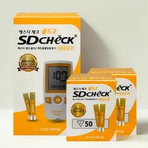 에스디 체크 골드2 혈당측정기 1개+혈당시험지 100매 세트