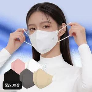 플로라 KF94 새부리형 컬러 마스크 200장 (중형)
