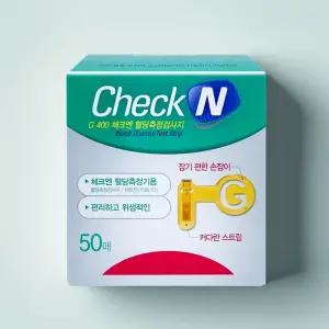 일동제약 체크엔 혈당측정검사지 50매 체크 검사지 시험지 체크지