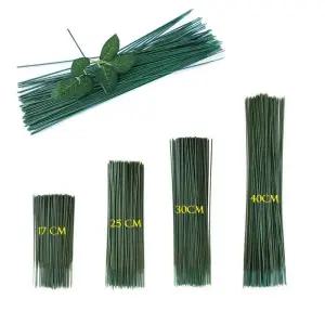 꽃철사 17253040cm 인공 꽃 줄기 장미 잎 철 와이어 비누종이 스텁 공예