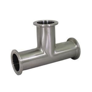 YQBS 3방향 티 튜브 파이프 피팅 트라이 클램프 페룰 플랜지 304 위생 스테인리스 스틸