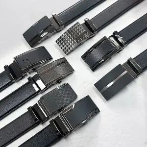 국산 플럼도트 소가죽자동벨트 선물박스포함 남성벨트