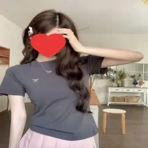 여성 4컬러 벨라 리본 포인트 슬림핏 여름 반팔티셔츠