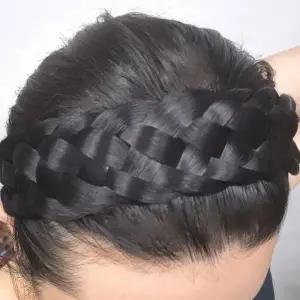 한복 땋은머리 헤어밴드 가체 머리띠 꼬임 올림머리 헤어소품