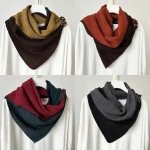 양면 꽃 자석 주름 스카프 머플러 겨울 간절기 목도리