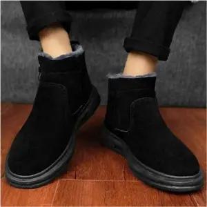 남성 방한 기모 앵클 신발 겨울 부츠 퍼부츠