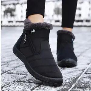 남녀공용 방한 털패딩 부츠 겨울 보온 부채톱