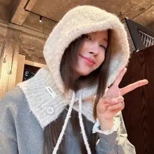 니트 바라클라바 후드워머 겨울 머플러 보온털