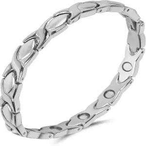 관절염 여성용 UtenoTureH 마그네틱 팔찌 3500 가우스 자석이 있는 스테인리스 스틸 조절 가능한 도구가