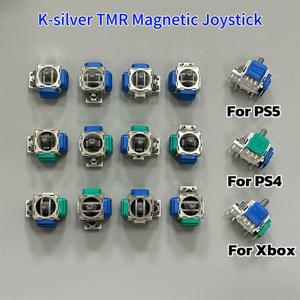 10개 TMR 전마그네틱 IC 조이스틱  호환호환 PS5  PS4 엑스박스 게임패드용 K-실버 마그네틱 썸 스틱 3D 아
