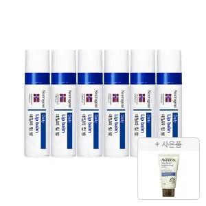 뉴트로지나 데일리 립 밤 4g, 6개 + 증정(아비노 스킨릴리프 바디로션 30g, 1개)