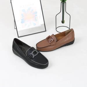 지쎄수제화 천연양가죽 레더장식 발편한로퍼 3cm 2color-255빅