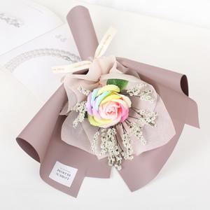 무지개꽃 꽃다발,무지개장미꽃,비누장미,프리저브드꽃,한송이꽃다발 선물