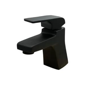 두진바스 네모 원홀 세면대수전 DL405RB 블랙, 1개