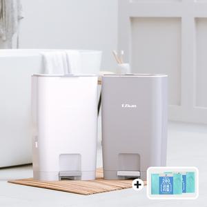 이지캔 4중차단 냄새차단 출산선물 기저귀 쓰레기통 휴지통 27L, 20L+1롤장착 종량제봉투호환 무소음