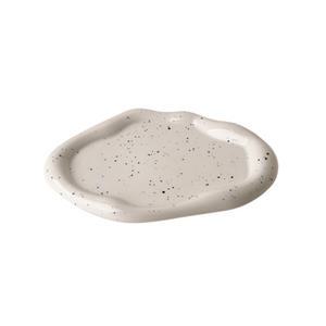 장식 트레이 실버 플레이트 원형 화이트 S, 1개