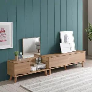 좌식화장대+거실장 세트 티비다이 P00000KX