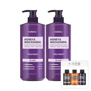 쿤달 네이처 트리트먼트 블랑 1058ml, 2개+증정(샴푸 화이트머스크 100ml+바디워시 화이트머스크 100ml+트리트먼트 화이트머스크 100ml 각 1개 (총 3개))